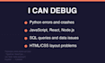 debug and fix python javascript react or node js code