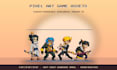 create custom pixel art game assets and tileset design animated spritesheet