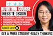 build thinkific nutrition course with curriculum lessons, course website design