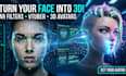 create ar face filters, vtuber avatars and 3d animations