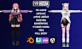 create custom vrchat avatar fursona vrc 3d model anime vrchat avatar facial rig