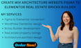 create wix architecture website figma to elementor real estate bricks builder