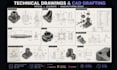 create professional technical drawings, mechanical drawings and cad drafts