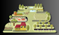 design unique vector map design isometric map flat hand drawn map illustration