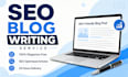 write SEO blog posts articles and website content