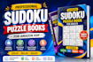 create sudoku and maze puzzle book cover and interior for amazon KDP