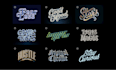 design custom 3d chrome typography and y2k metallic text effects