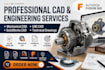 do mechanical cad, prototype cad, solidworks cad, cnc cad and technical drawings
