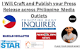 craft and publish your press release across philippine media outlets