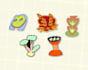draw cute weird little sticker illustrations