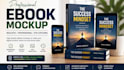 create a realistic professional 3d ebook mockup