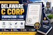 form your delaware c corp with ein for US or non resident founders