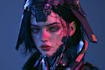 cyberpunk female character desing