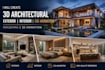 create 3d architectural exterior interior cgi animation rendering 3d animation