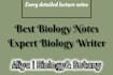 create clear biology and botany notes and study materials