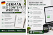 write professional german content and copy