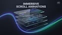 design a cinematic landing page with immersive scroll animations