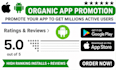 do mobile app download install, ios app user promotion, app feed back, game app