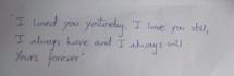 write romantic handwritten letters, love notes and poems