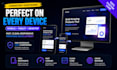 create a responsive landing page using HTML CSS js