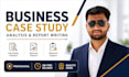 write a professional business case study analysis and report
