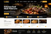 create a professional restaurant website with online food menu