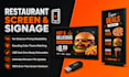 restaurant digital menu board tv menu design and digital signage graphics