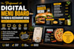 digital menu board, TV menu, restaurant menu, digital menu design, cafes menu