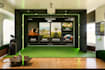 design custom indoor golf simulator with realistic 3d rendering