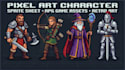create pixel art character sprite sheet rpg game assets retro game art