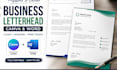 design editable canva and word business letterhead