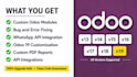 customize odoo 19 modules, fix bugs and integrate whatsapp with your erp
