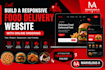 build a responsive food delivery website with online ordering