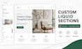 fix shopify bugs and create custom liquid sections