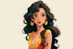 draw your portrait in charming disney animation style