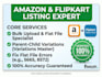amazon and flipkart product listing, bulk upload flat files, and data entry