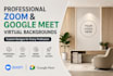 design professional zoom and google meet virtual backgrounds