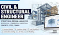 be your civil engineer, calculate and design civil engineer structures