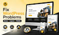 fix wordpress issues, wordpress errors, elementor errors and responsive issues