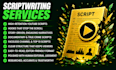 write youtube scripts for documentary and faceless channels