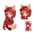create cute custom chibi character illustrations