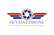 create clean and professional minimalist drone logo design