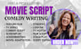 write comedy script, memes and funny speech, stand up joke film script stageplay