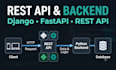 develop python django fastapi backend and rest apis