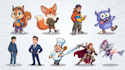 draw a custom cartoon character or mascot illustration