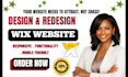 build luxury wix website design, redesign wix website, wix website development
