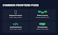fix HTML, CSS, and javascript bugs and responsive issues