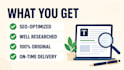 write SEO optimized blog posts and articles for your website