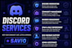 be your discord moderator and community manager
