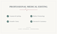 edit and proofread medical and scientific manuscripts